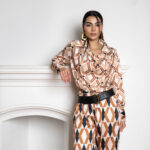 Patterned Satin Pants