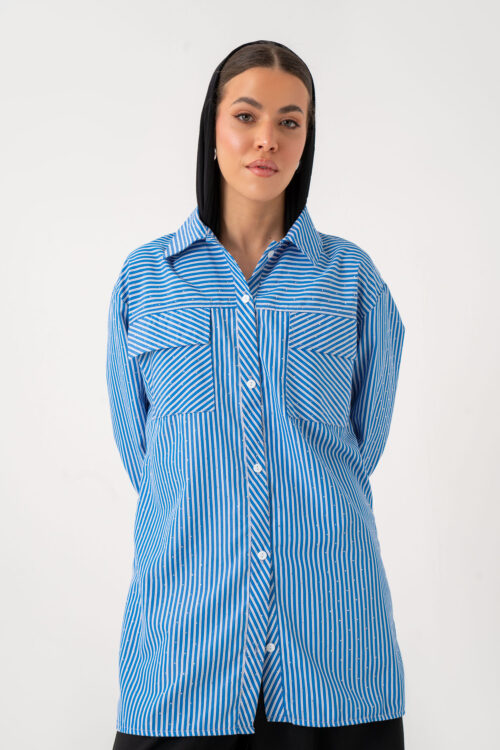 Long Striped Diamond Shirt