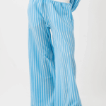 Striped Linen Pants with Pockets