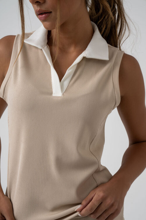 Sleeveless Ribbed Top
