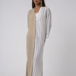 2 Sides-Striped midi dress